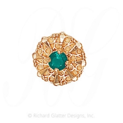 GS442 E - 14 Karat Gold Emerald Slide 